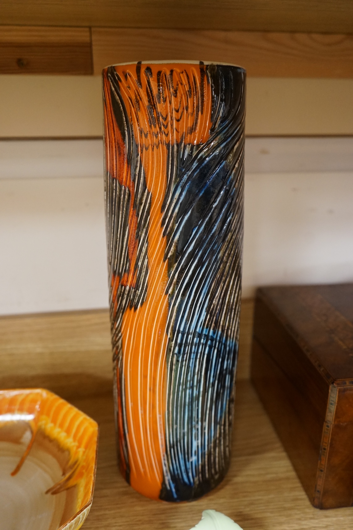 Four items of Poole pottery, three Lladro figures and Shelley, Carltonware etc.